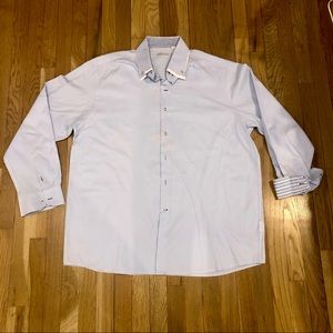 SAHARA CLUB Mens Blue Button Down Shirt